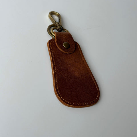 Pear leather keychain