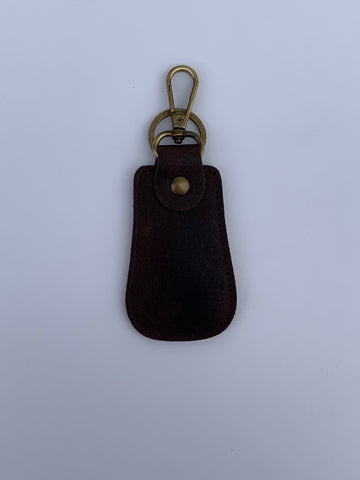 Pear leather keychain