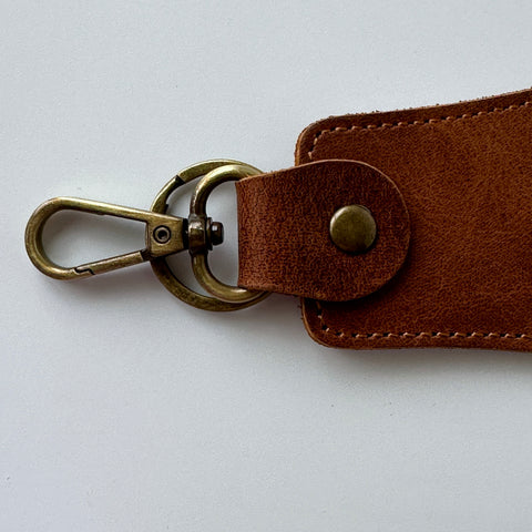 Pear leather keychain