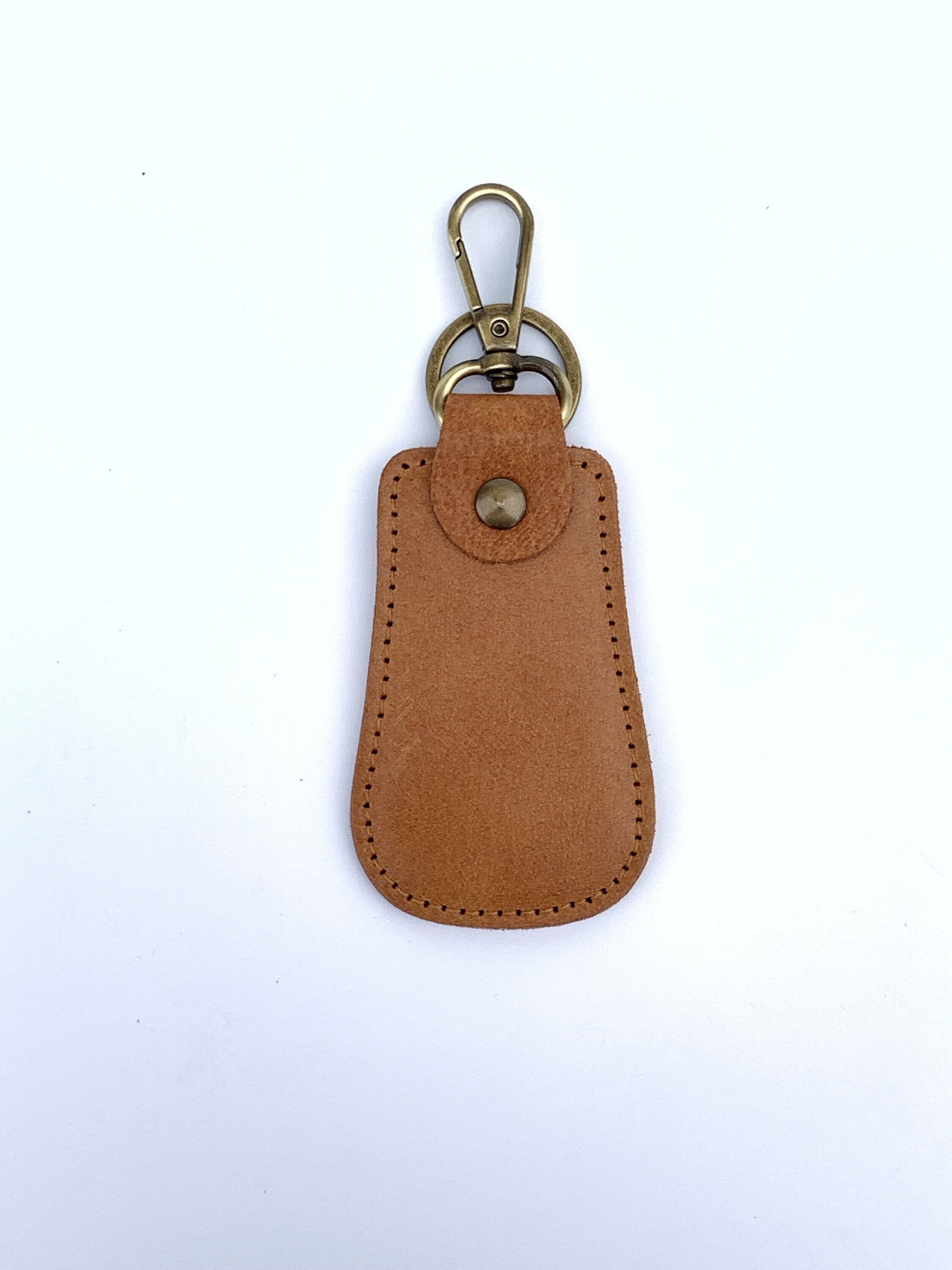 Leather keychain pear shaped