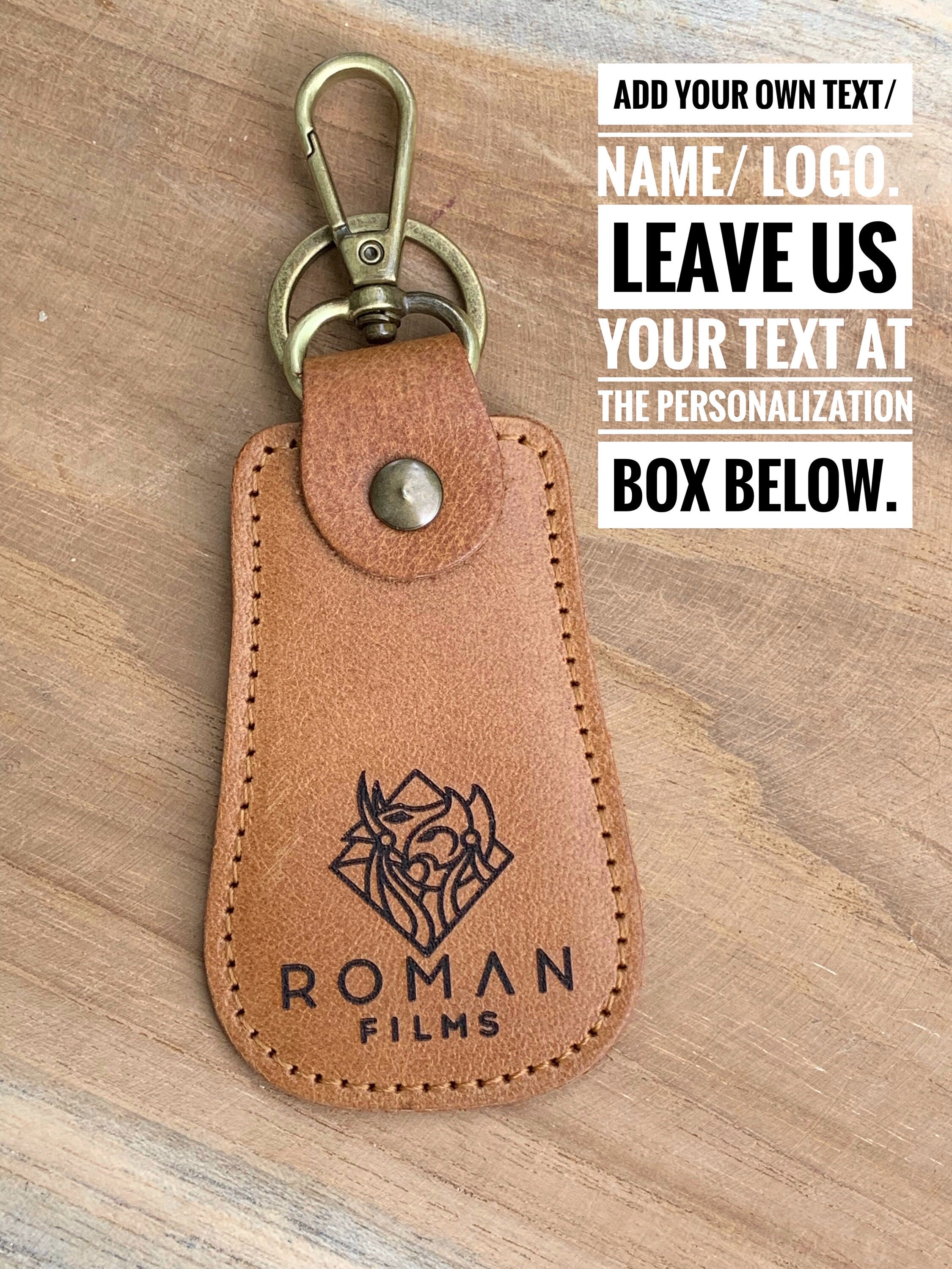 Pear leather keychain