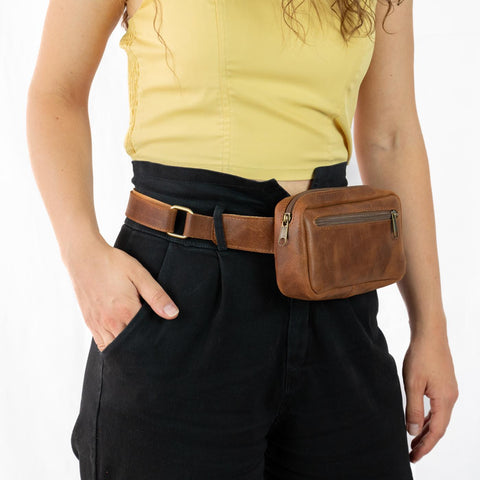 Handmade Full Grain Leather Hip Bag