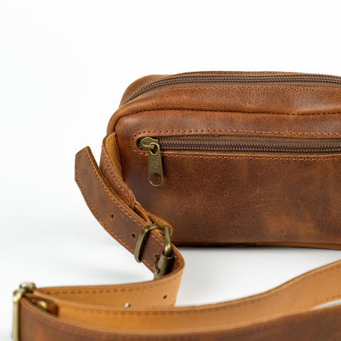 Handmade Full Grain Leather Hip Bag