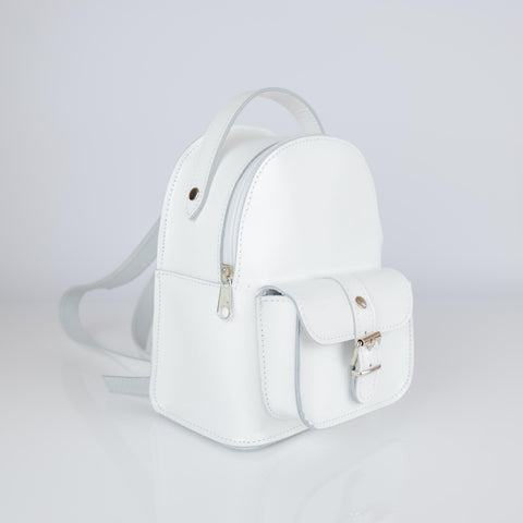 Mini Brown Leather Backpack: Handmade Cowhide 'Theros'