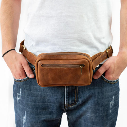 Handmade Full Grain Leather Hip Bag