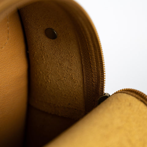 Mini Brown Leather Backpack: Handmade Cowhide 'Theros'