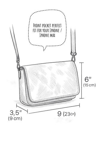 Cross Body Leather Bag Sofia Dark Brown
