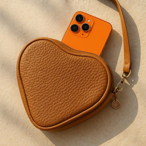 Heart Phone Crossbody for iPhone 17 Pro Max – Vegan (Eco) Leather