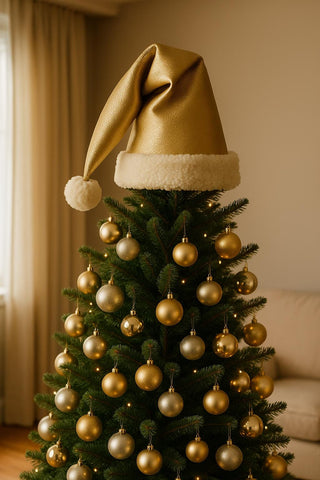 Santa Hat luxury soft vegan leather with sheepskin personalized