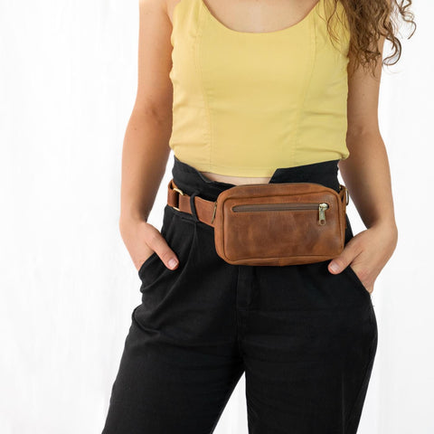 Handmade Full Grain Leather Hip Bag