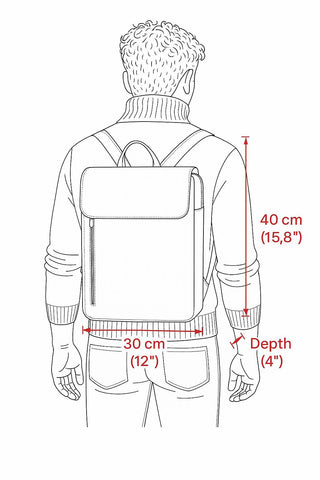 Full Grain Leather Laptop Backpack, Minimalist Rucksack