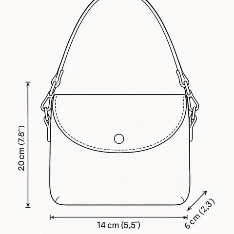 Italian Leather Small Crossbody Bag: Unisex Minimalist Purse