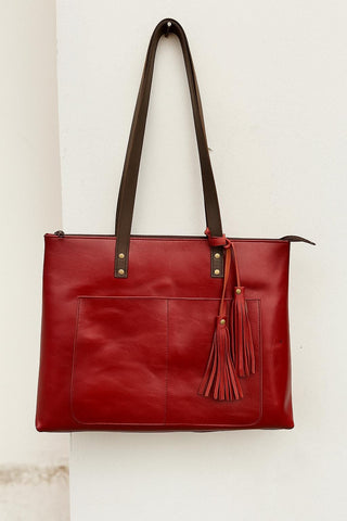 Large office Tote bag leather full grain leather gift for her