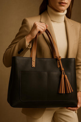 Large office Tote bag leather full grain leather gift for her