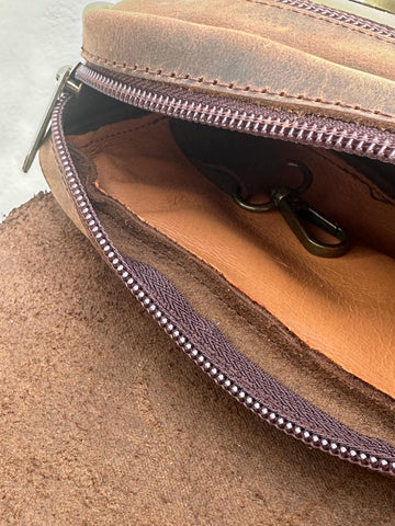Handmade Full Grain Leather Hip Bag