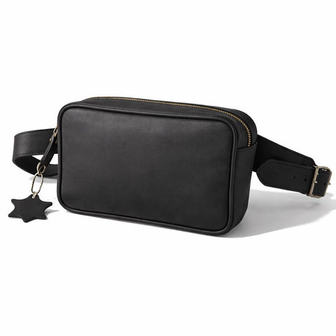 Crazy Horse Leather Waist Bag Mens Fanny Pack Leather Belt Bag Crossbody Bag Travel Hip Bag Handmade Full Grain Leather