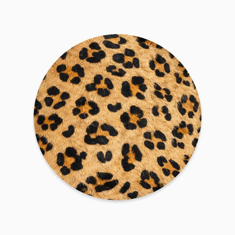 Leopard Print Leather Belt Bag, Full Grain Crossbody Fanny Pack