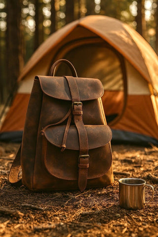Black Leather Rucksack “Aether”