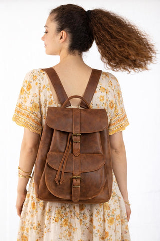 Black Leather Rucksack “Aether”