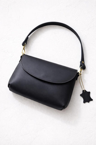 Italian Leather Small Crossbody Bag: Unisex Minimalist Purse