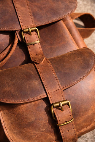 Black Leather Rucksack “Aether”